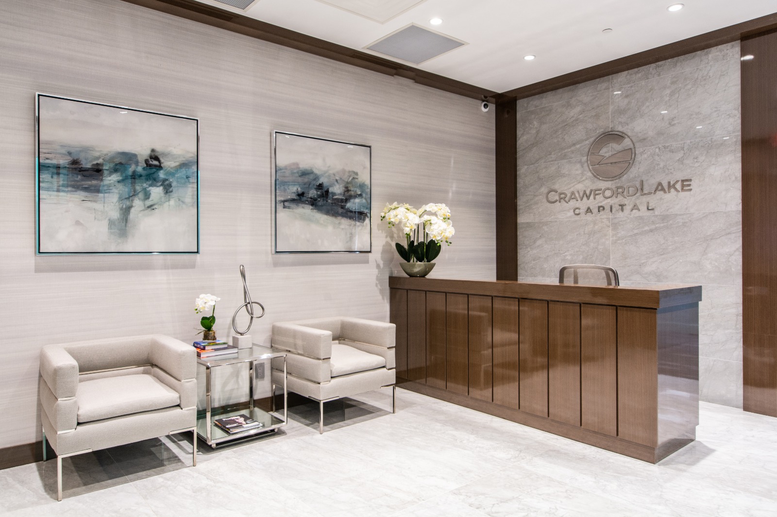 Reception Area at Crawford Lake Capital Management Office